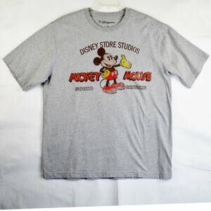 Disney Store Studios Mickey Mouse Sound Cartoons Gray T-Shirt Mens Size L